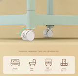 4 Layer Movable Living Room Trolley, Multi Purpose Storage Cart with Wheels, Portable Mobile Display Shelf