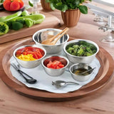 Set Of 5 Metal Mixing Bowls, Non Slip Nesting Whisking Bowls Set, Mixing Bowls For Salad Cooking Baking Food Container, Stackable Portable Cooking Nesting Storage Bowls For Home Kitchen Outdoor Camping, Rust-proof Food Storage Prep Bowl