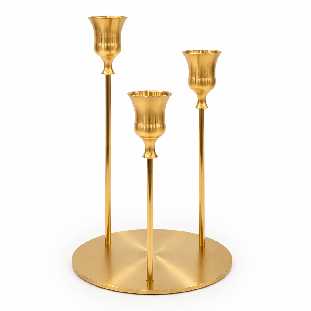 Vintage Style Candle Stand, Tabletop Candle Holder Stand, Home Decor Metal Candle Stand