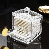 Set of 3 Acrylic Cotton Bud Holder, Set of 3 Cotton Swab Dispenser, Bathroom Vanity Cotton Pads Holder