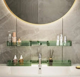 Multifunctional Bathroom Corner Shelf, Wall Mounted Bathroom Storage Organizer, New Foldable Design Bathroom Rack