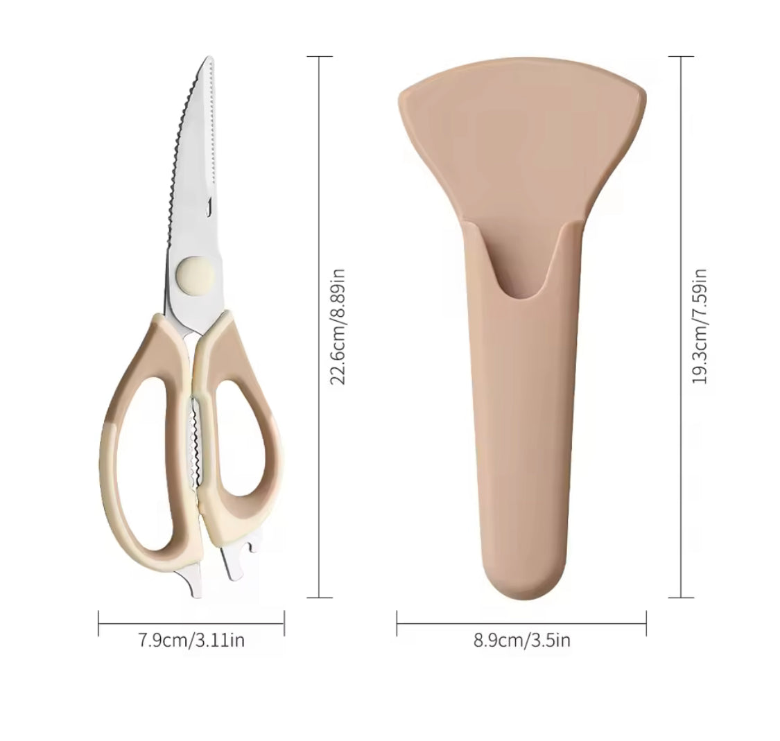 6 In 1 Multifunctional Kitchen Scissors, BBQ Meat Cutting Scissors, Kitchen Food Scissors