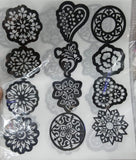 Reusable Mehendi Bunch Stencil, Henna Tattoo Stencil For Women, Body Art Sticker, Reusable Henna Sticker