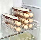 Transparent Automatic Rolling Egg Container, Refrigerator Egg Storage Box, Refrigerator Egg Shelf