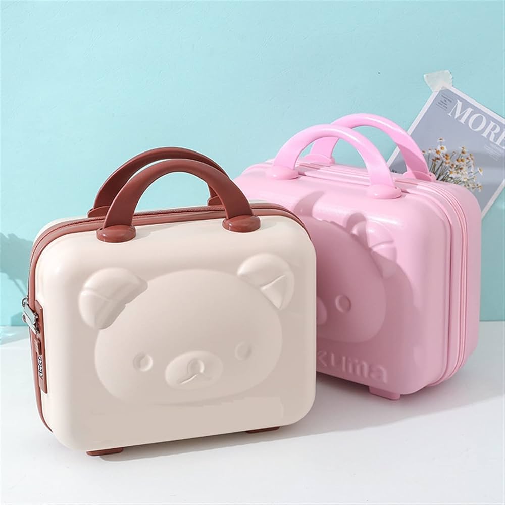 Portable Mini Bear Makeup Handbag, Mini Bear Travel Cosmetic Bag, Durable Zipper Cosmetic Bag