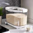 Smart Rice Storage Container, Modern Rice Organizer Container, Rice Dispenser With Measuring Cup, Food Grade Rice Storage Bin
