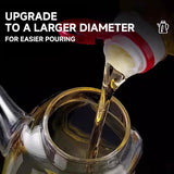 Borosilicate Glass Oil Jug, Kitchen Oil Jug, Glass Vinegar Pot With Lid, Glass Oil Dispenser For Kitchen