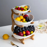 Multi Layer European Style Fruit Tray, Creative Colorful Glass Plate, Home Ocean Shell Fruit Plate