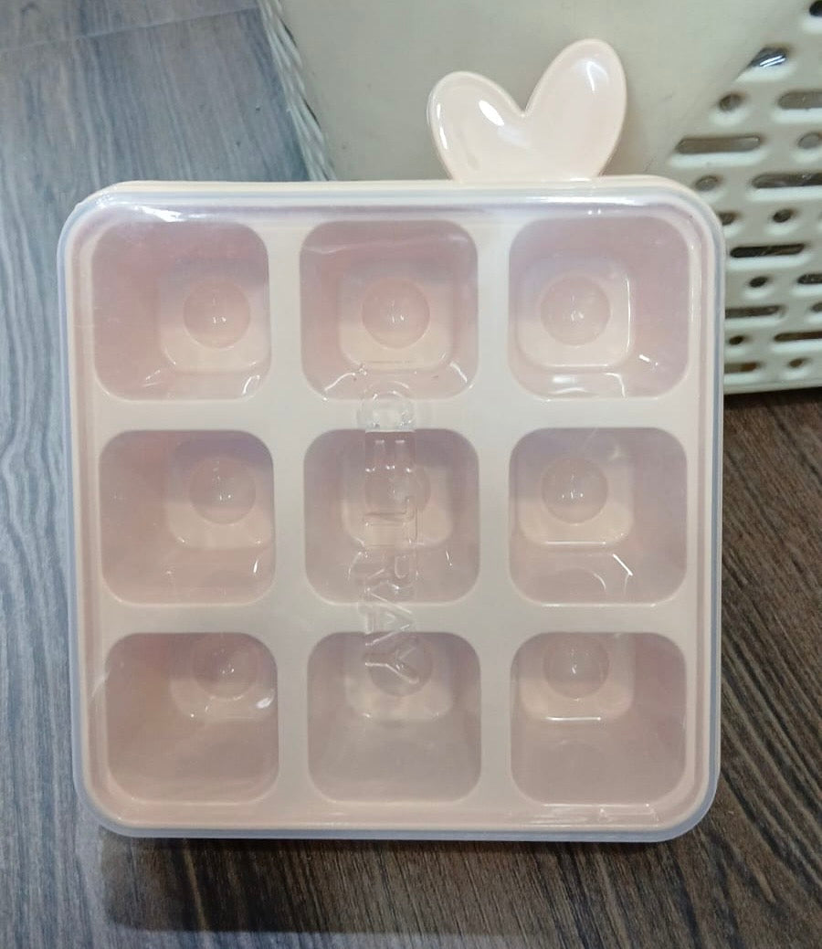 9 Grid Ice Cube Mold, Plastic Ice Cube Tray, Square Shape Ice Cube Tray