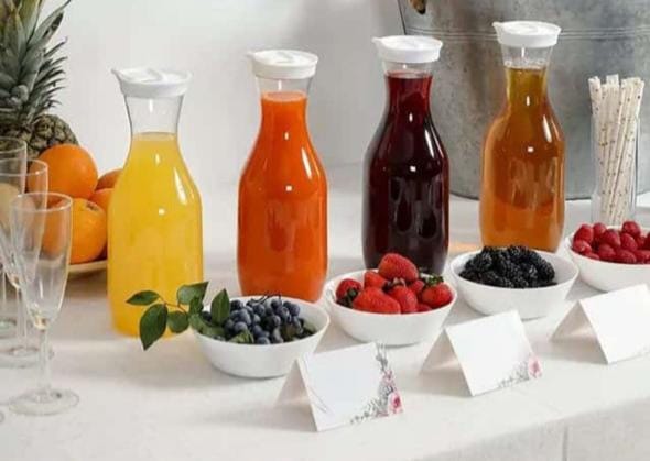 Transparent Water Bottle With Flip Lid, Airtight Juice Bottle, Round Clear Plastic Water Bottle