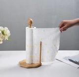 Wooden Paper Towel Holder, Countertop Vertical Tissue Holder Rack, Bamboo Paper Towel Stand for Kitchen Living Room, Multipurpose Countertop Stand