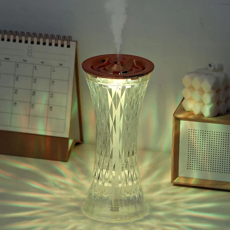 Crystal Night Light Humidifier – 7 Color LED Aroma Diffuser for Home