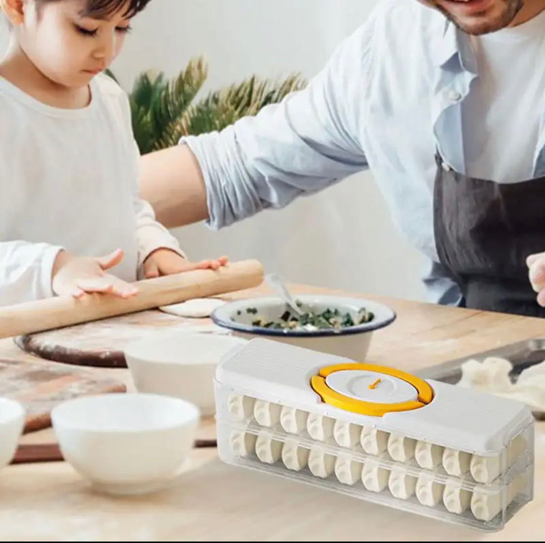 Two Layer Dumpling Storage Box, Portable Dumpling Organizer, Refrigerator Dumpling Box