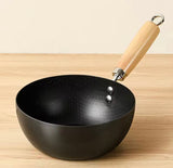 Non Stick Iron Frying Pan With Handle, Ramen Cooking Pot, Easy to Clean Cooking Pot, Kitchen Cookware Gadget