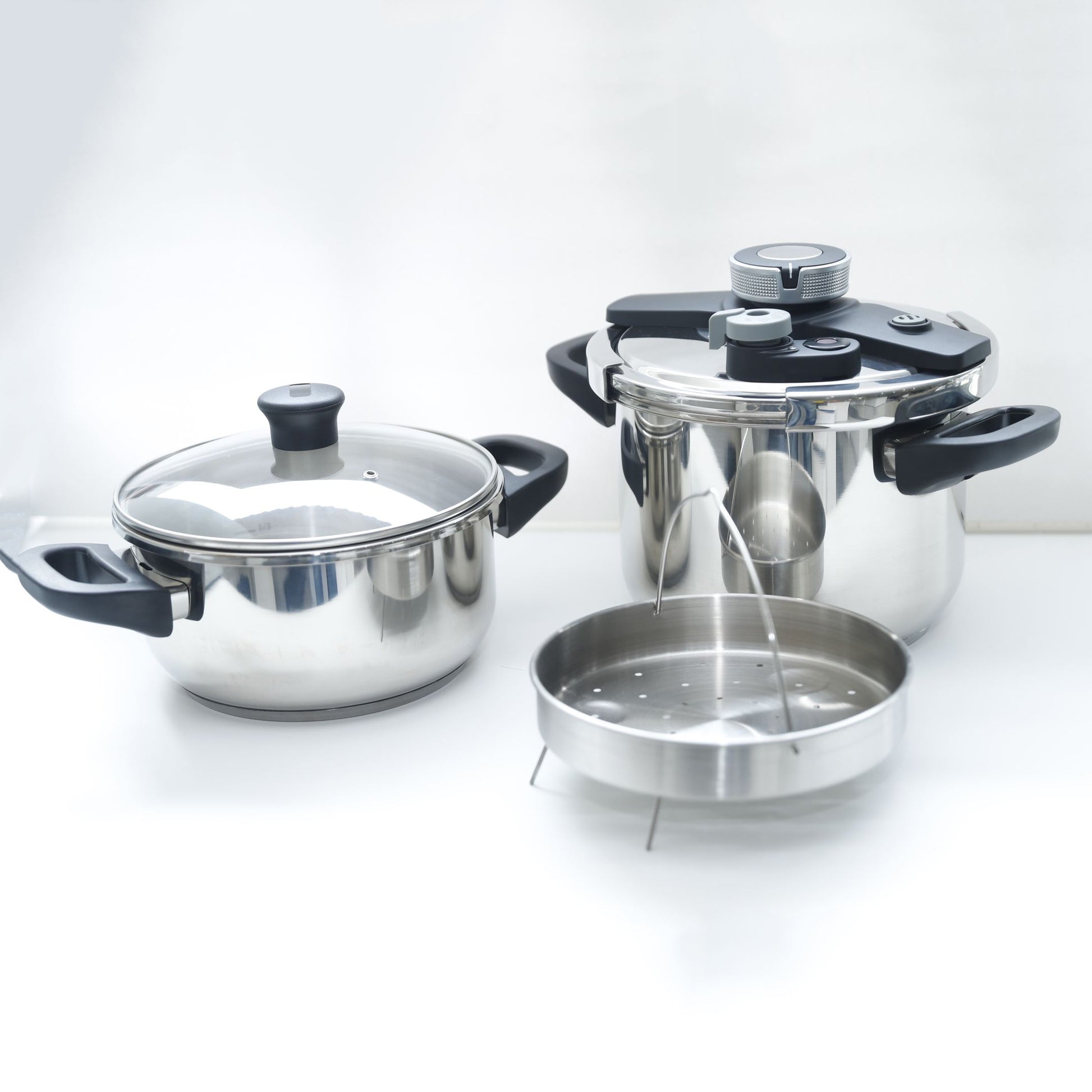 Stainless Steel Pressure Cooker Combo Set