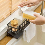 Kitchen Faucet Sponge Holder, Kitchen Sink Storage Rack, Punch Free Sink Sponge Rack, Iron Dish Sponge Holder