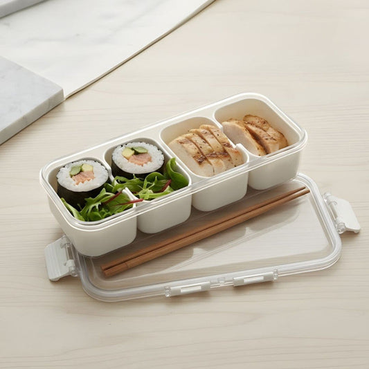 4 Grid Refrigerator Storage Box, Transparent  Food Storage Box, Fruit  And Vegetable Storage Box