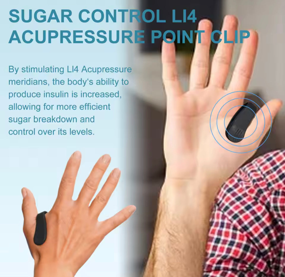 Portable Sugar Control Clip, Diabetes Relief Clip, Sugar Control Acupressure Point Clip, Diabetic Treatment Tool