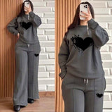 2pcs Baggy Style Women Winter Track Suit