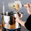 Stainless Steel Kitchen Strainer With Wooden Handle, Frying Food Colander With Long Handle, Potato Chef Colander Tool Frying, French Fries Basket, Kitchen Noodles Fried Strainer, Wire Fine Mesh Oil Strainer