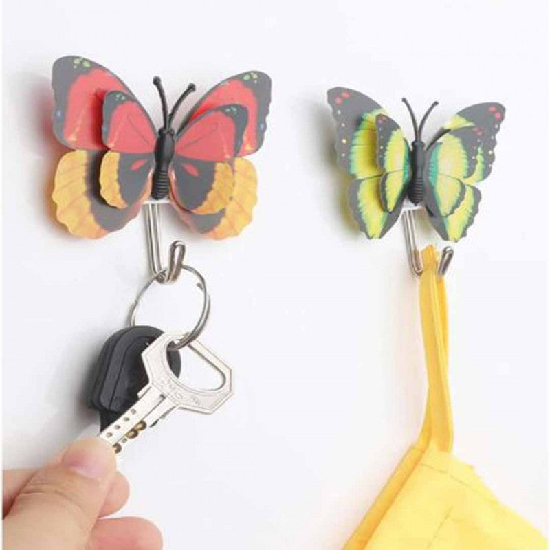 Self Adhesive Butterfly Utility Hook, Strong Sticky Butterfly Hook, Nursery Decor Room Hooks