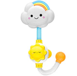 Baby Manual Shower Head Sprayer, Cloud Design Press Type Plastic Shower, Bathroom Children Water Sprinkle Game Toys