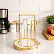 Wooden Handle Cup Holder Stand, Nordic Style Coffee Mug Holder, Kitchen Mug Display Holder, Modern Kitchen Glass Cup Rack