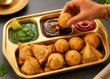 4 Compartment Snack Tray, Multipurpose Snack Serving Platter, Multi Section Snack Platter
