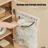 Hanging Storage Mesh Bag, Plastic Shopping Bags Dispenser, Wall Mounted Mesh Storage Bag, Hanging Garbage Bag Holder