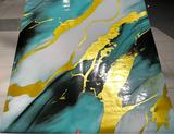 Waterproof UV Marble Sheet, Self Adhesive KSE Walls Sticker, Kitchen Cabinets Countertop Wallpaper