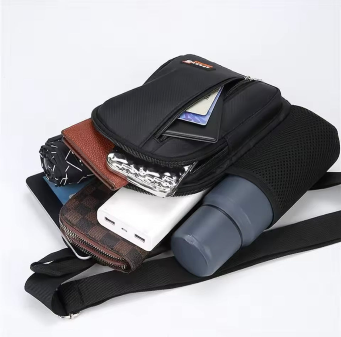 Travel Crossbody Bag, Large Capacity Oxford Cloth Shoulder Bag, Boys Fashion Lightweight Chest Bag