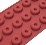Mini Silicone Donut Chocolate Molds, 18 Grids 3D Silicone Donuts Molds, Pastry Decorating Molds