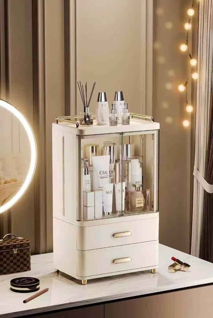 Skin Care Product Storage Box, Desktop Cosmetics Storage Box, Large Capacity Makeup Brush Rack