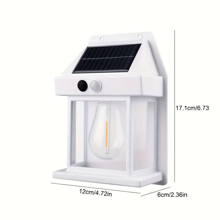 Outdoor Solar Lamp, Solar Tungsten Filament Lamp, Waterproof Intelligent Induction Lantern, Wireless Dusk to Dawn Porch Light, Outdoor Wall Light with Motion Sensor, Courtyard Garden Villa Lighting Night Light, Sunlight Prowered Motion Sensor Lamp