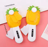 Fruit Shaped Mini Plastic Handheld Fan, Children's Student Fan, Portable Hand Cool Mini Fan, Manual Press Summer Cooling Essential