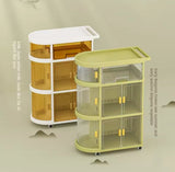 Foldable Baby Rack Trolley With Wheels, Multi Layer Sundries Storage Organizer, Movable Snack Storage Rack
