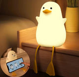 Cute Duck Led Night Lamp, USB Rechargeable Silicone Touch Lamp, Cute Warm Night Light, Duck Lamp For Room Decoration