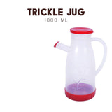 Plastic Trickle Jug, 1000ml Olive Oil Dispenser Bottle, Anti-leak Condiment Vinegar Soy Sauce Bottle, Plastic Seasoning Jar With Lid