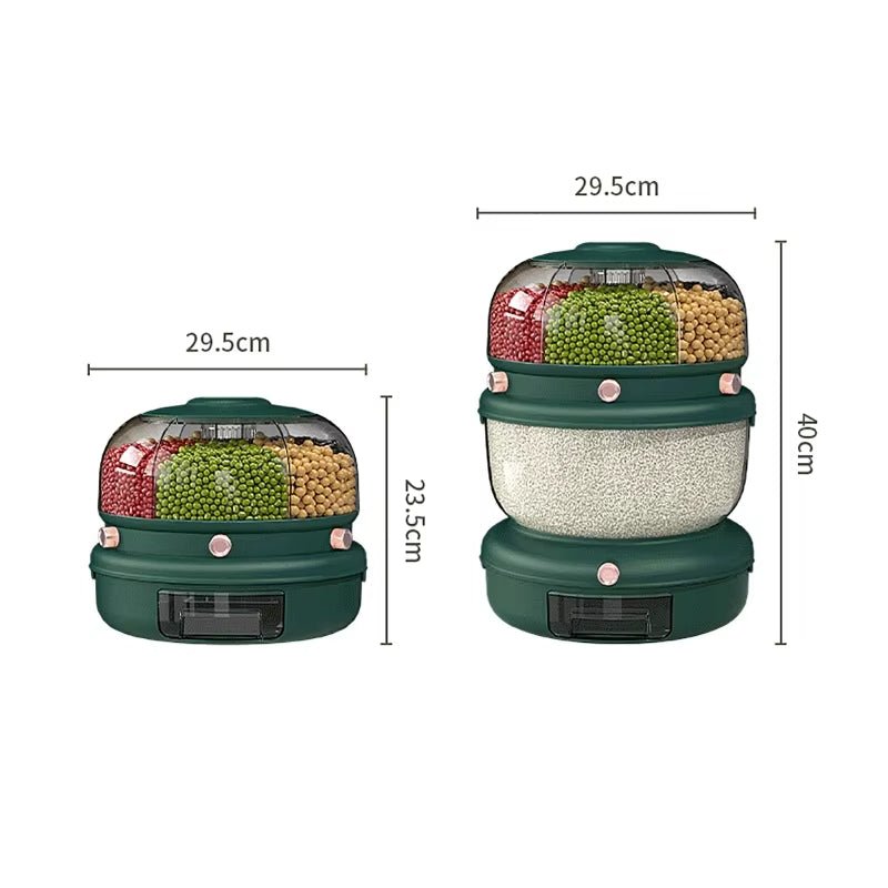 9KG Double Layer 360° Rotating Storage Organizer – Kitchen & Home Essentials