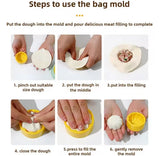 3 In 1 Kitchen Dumpling Mold,  Dumpling Maker Mold, Dough Skin Molder Machine, Rolling Dough Dumpling Machine, Manual Tortilla Maker, Dough Pressing Tool, Kitchen Dumpling Making Tool