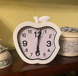 Apple Shape Bedside Desk Clock, Decorative Wall Clock, Living Room Home Clock