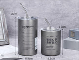 Stainless Steel Ice Coffee And Tea Tumbler, Portable Leakproof Coffee Tumbler, Travel Insulated Car Tumbler With Lid