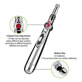 Smart Massager Pen, Acupuncture Pulse Meridian Massage Pen, Trigger Point Massager, Pain Relief Therapy Back Neck Face Beauty Roller, 3 Heads Meridian Pen, Electro Acupuncture Muscle Device