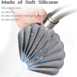 Sea Shell Soap Dish, Anti Slip Creative Soap Box, Self Draining Soap Bar Holder, Bathroom Silicone Soap Dish Tray, Kitchen Countertop Sink Splash Drying Mat, Sponge Drain Pad Rack, Silicone Washing Table Soap Tray