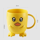 Duck Mouthwash Cup, Bathroom Tumbler Toothpaste Holder With Handle, Mouthwash Home Travel Cups, Cute Children Toothbrush Clean Cup, Baby Toothbrush Mug