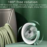 G Shape LED Fan – RGB Rechargeable Cooling Fan