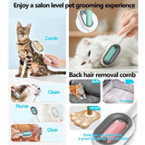 Pet Grooming Brush, Clothes Fuzz Shaver, 4 in 1 Pet Cleaning Hair Removal Comb, Travel Brush for Removing Pet Hair in Cloth, Self Slicker Cleaning Brush, Multifunctional Cat Dog Comb, Floating Hair Sticky Remover, Universal Pet Knots Remover