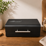 Luxury Metal Bread Storage Box,  Countertop Bread Storage Container, Roll Top Bread Box with Stainless Steel Handle