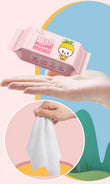 Kawai Wet Tissues, Pack Of 8 Cute Soft Baby Wet Wipes, Disposable Kids Cleaning Wipes