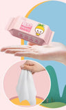 Kawai Wet Tissues, Pack Of 8 Cute Soft Baby Wet Wipes, Disposable Kids Cleaning Wipes